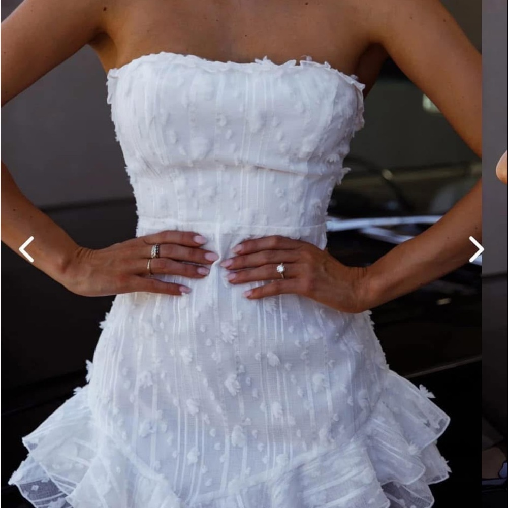 White Strapless Dress